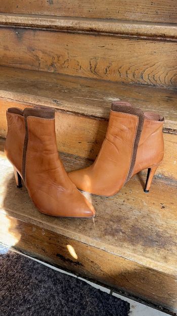 Bottines cuir marron vieilli Woman