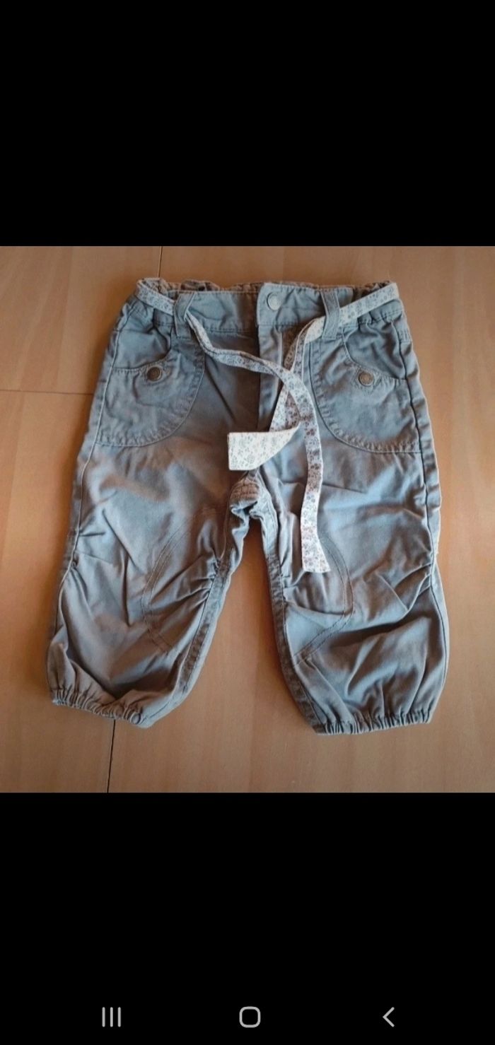 Pantalon fille 6/9 mois