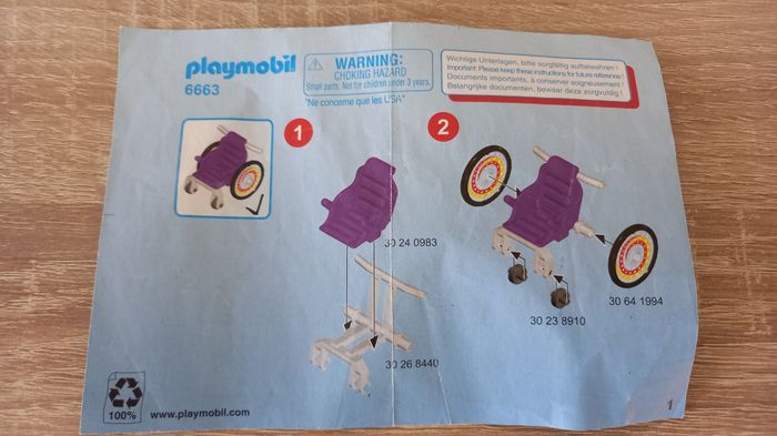 Playmobil 6663 - Enfant avec fauteuil roulant et papa - photo numéro 2