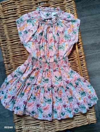🌴 Robe d’été Tape à l’œil 3 ans – imprimé feuillage coloré 🌞