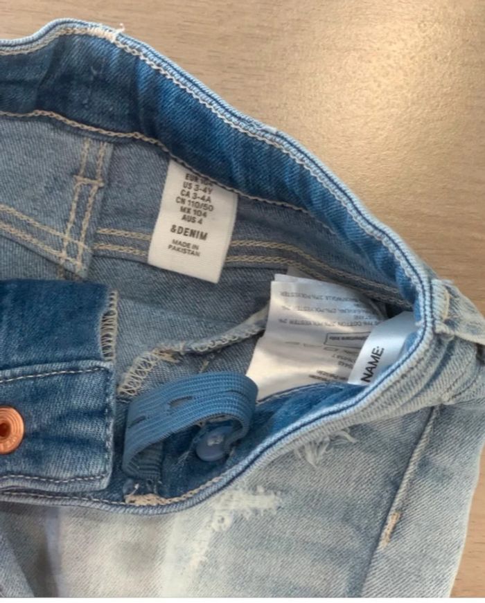 Short en jean H&M 3/4 ans 104 cm - photo numéro 3