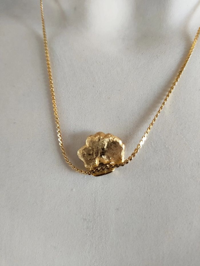 Collier fleur doré - photo numéro 9