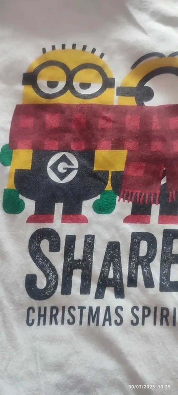 👕 T-shirt manches longues garçon 12 ans – Minions 🎄 - photo numéro 2
