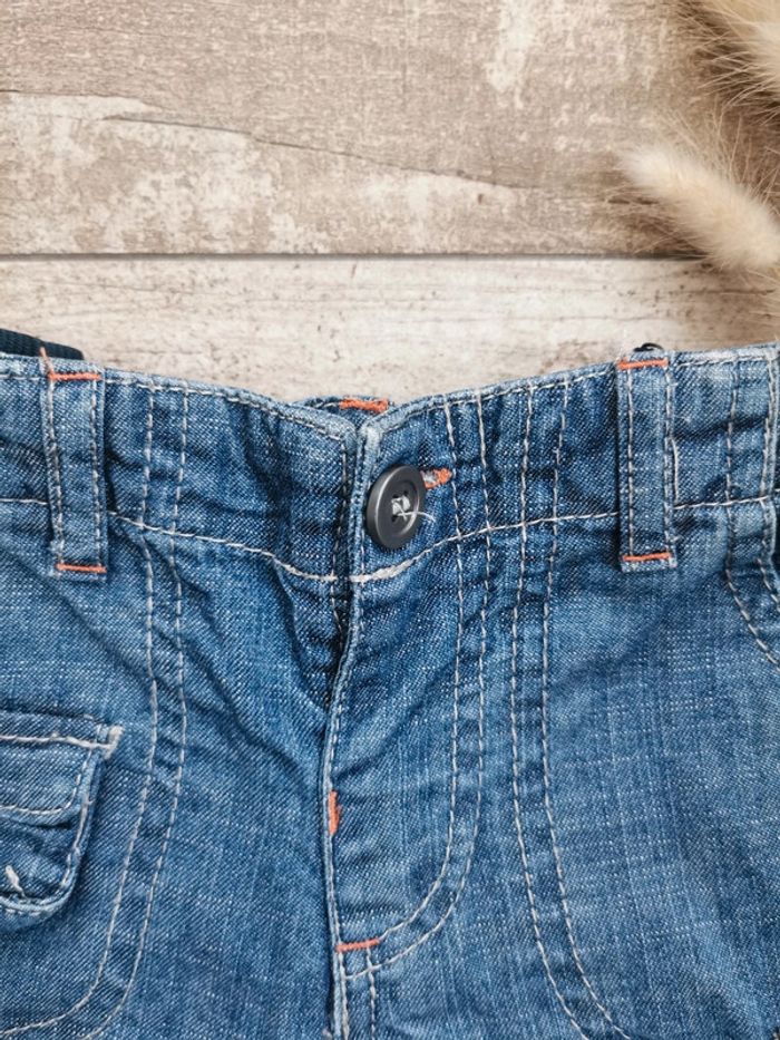 🌺Joli short jean cargo vintage 6mois bleu - photo numéro 3