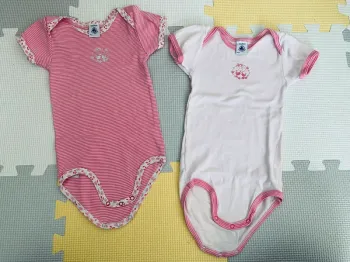 Lot de 2 bodies MC Petit Bateau 24M