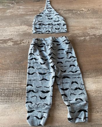 Ensemble pantalon pyjama + bonnet 6/9 mois