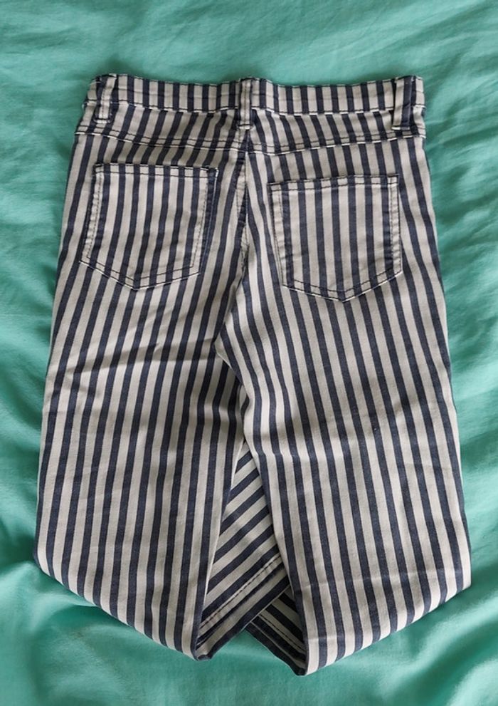 Jean à rayure blanc et bleu - photo numéro 2