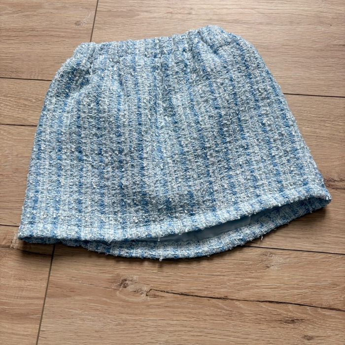 Ensemble jupe + béret tweed bleu SHEIN 18-24 mois – neuf sans étiquette - photo numéro 6