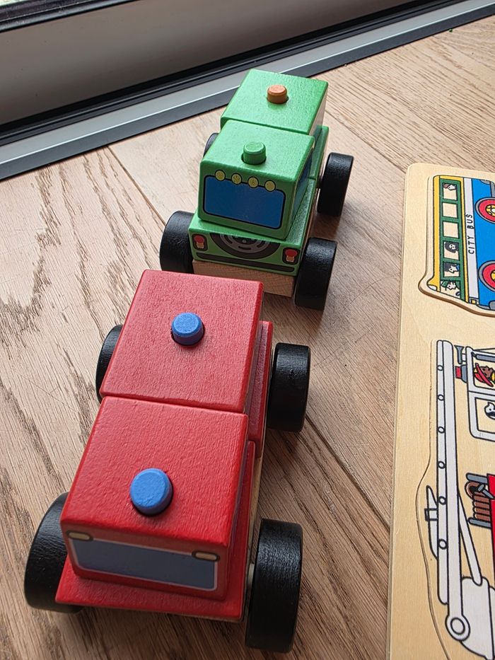 Jeu en bois puzzle voiture - photo numéro 6