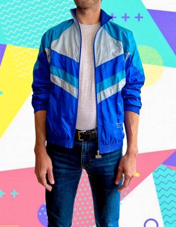 🔷Veste survêtement vintage Leopard Streetwear Color block vibes 90s Track Jacket🔷