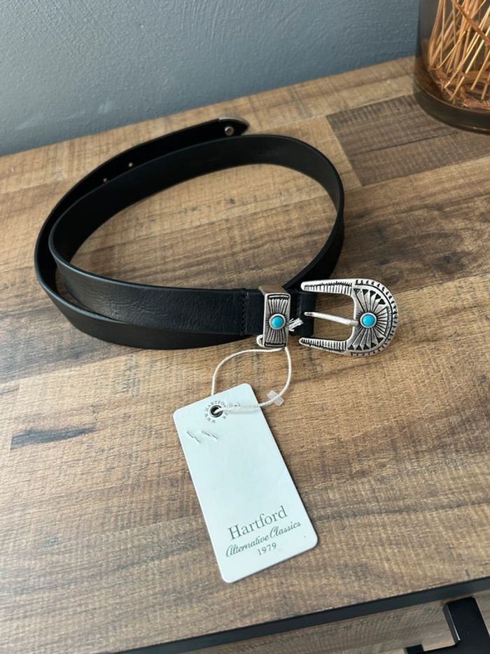 Ceinture cuir noir Hartford T.85 neuve