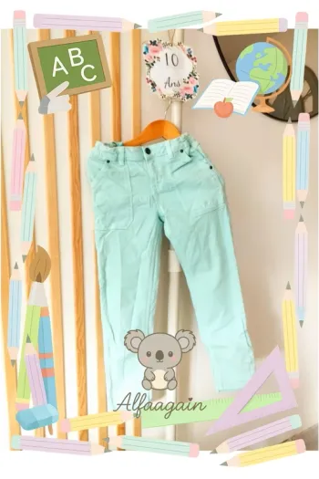 Pantalon bleu pastel 10ans