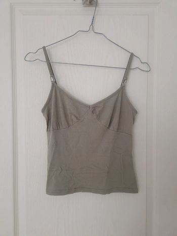 Haut a bretelle kaki femme camaïeu taille S/36