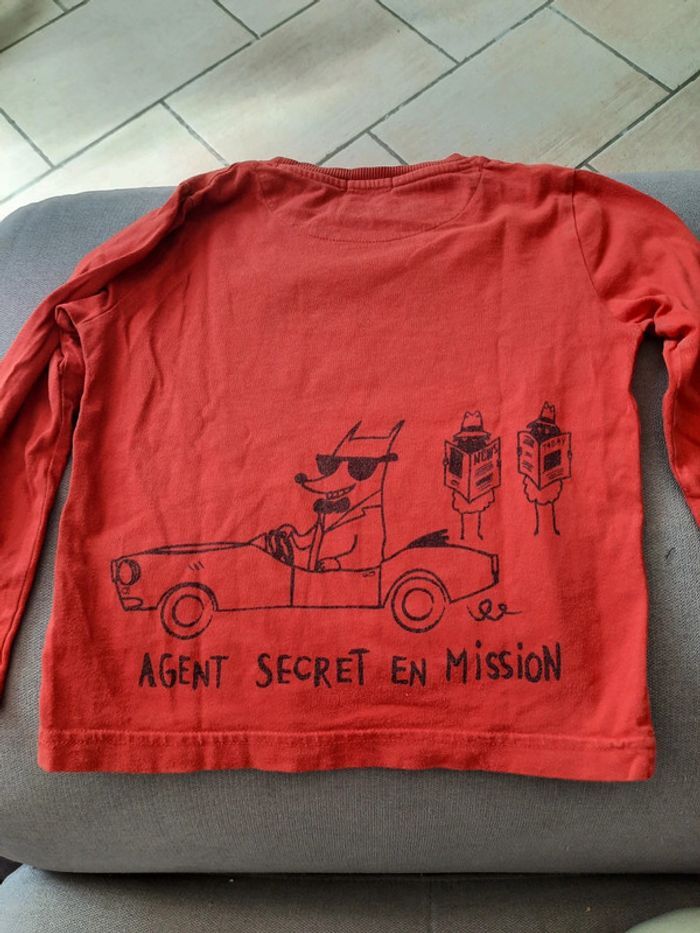 T shirt agent secret 4 ans - photo numéro 2