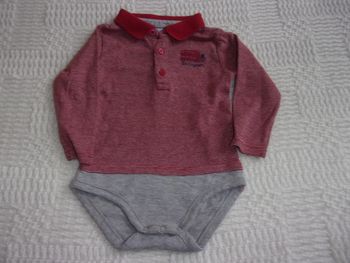 body polo manches longues Obaibi taille 6 mois