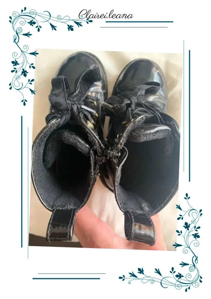 🛑bottine noir brillant🛑T24 H&M - photo numéro 2