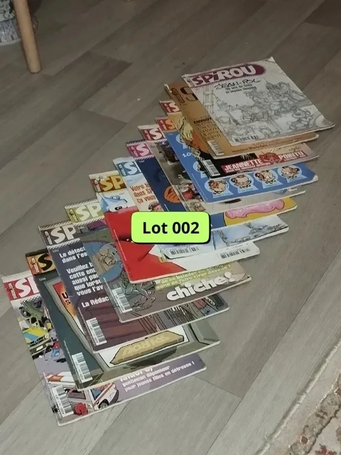 Lot de 12 magazines SPIROU année 2003 L002