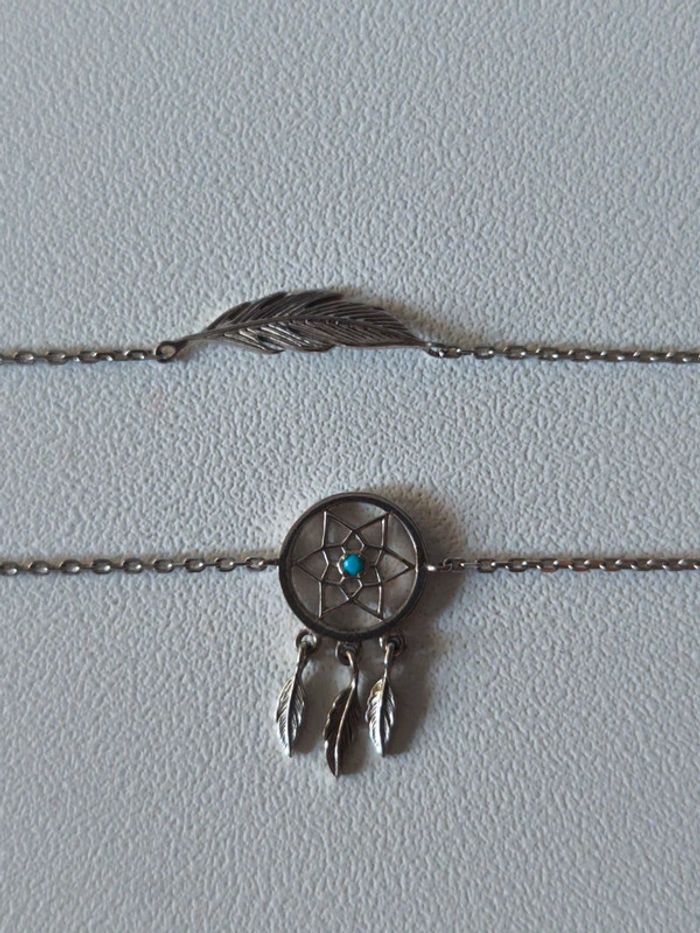 Lot de 2 bracelets en argent