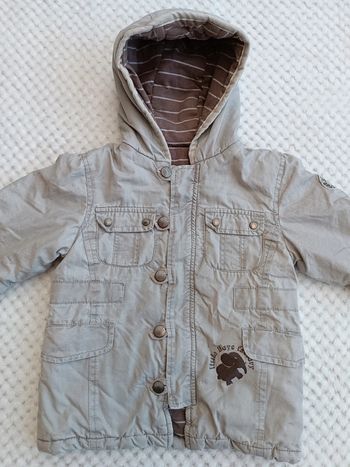 🔸 Manteau Mi-Saison Beige & Marron – Kitchoun 12 Mois 🔸