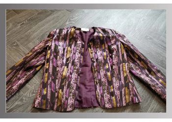 veste avec épaulette Damart violet/rose taille 46 femme