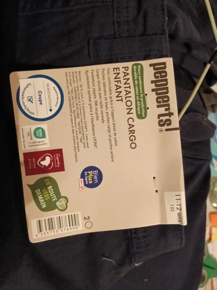 Pantalon cargo enfant taille 11 12 ans - photo numéro 3