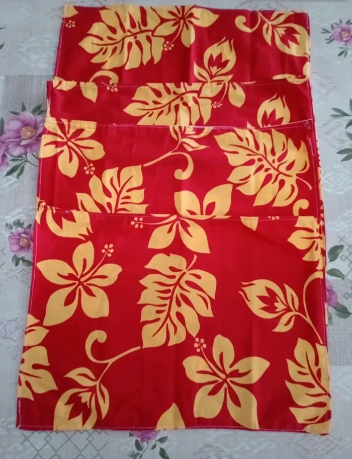 Lot de 4 serviettes de table style Hawaii - photo numéro 2