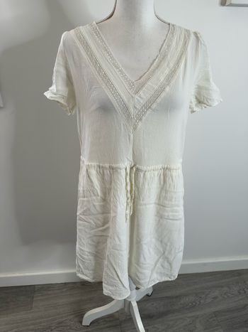 Robe blanc crème en dentelle Etam T38 M