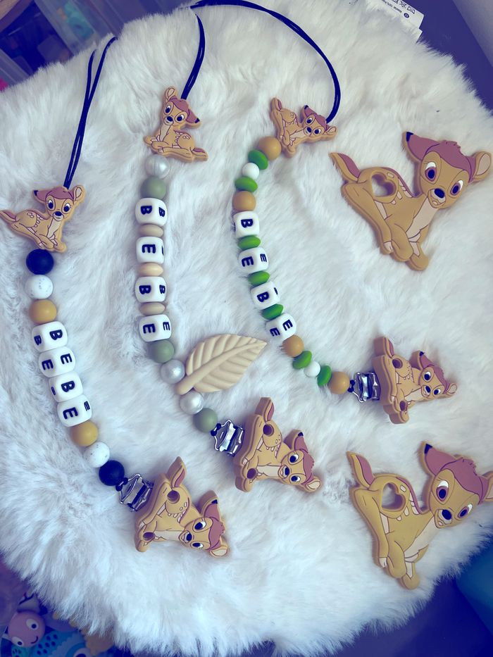 Attache tétine personnalisé bambie