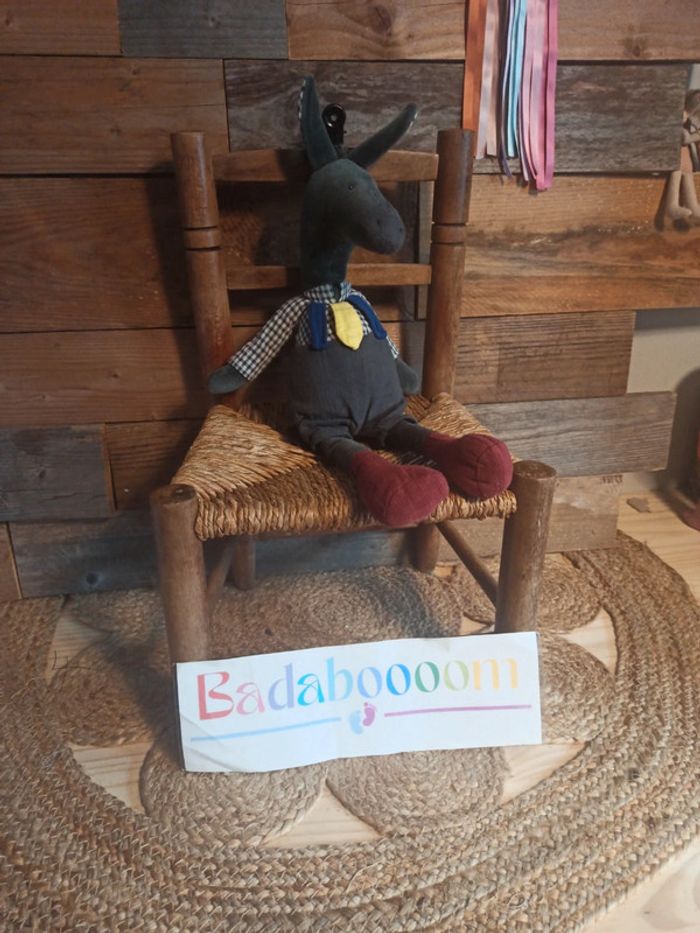 Peluche âne moulin roty tbe pomme des bois