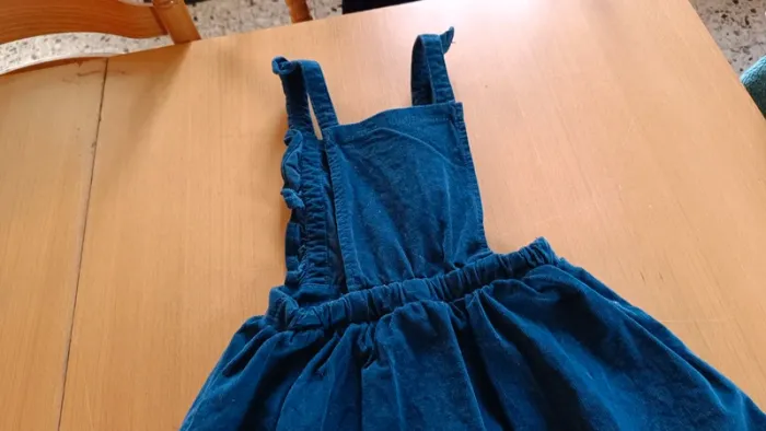 Robe en velours bleu canard - photo numéro 5