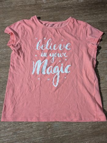 T-shirt rose 10 ans magic