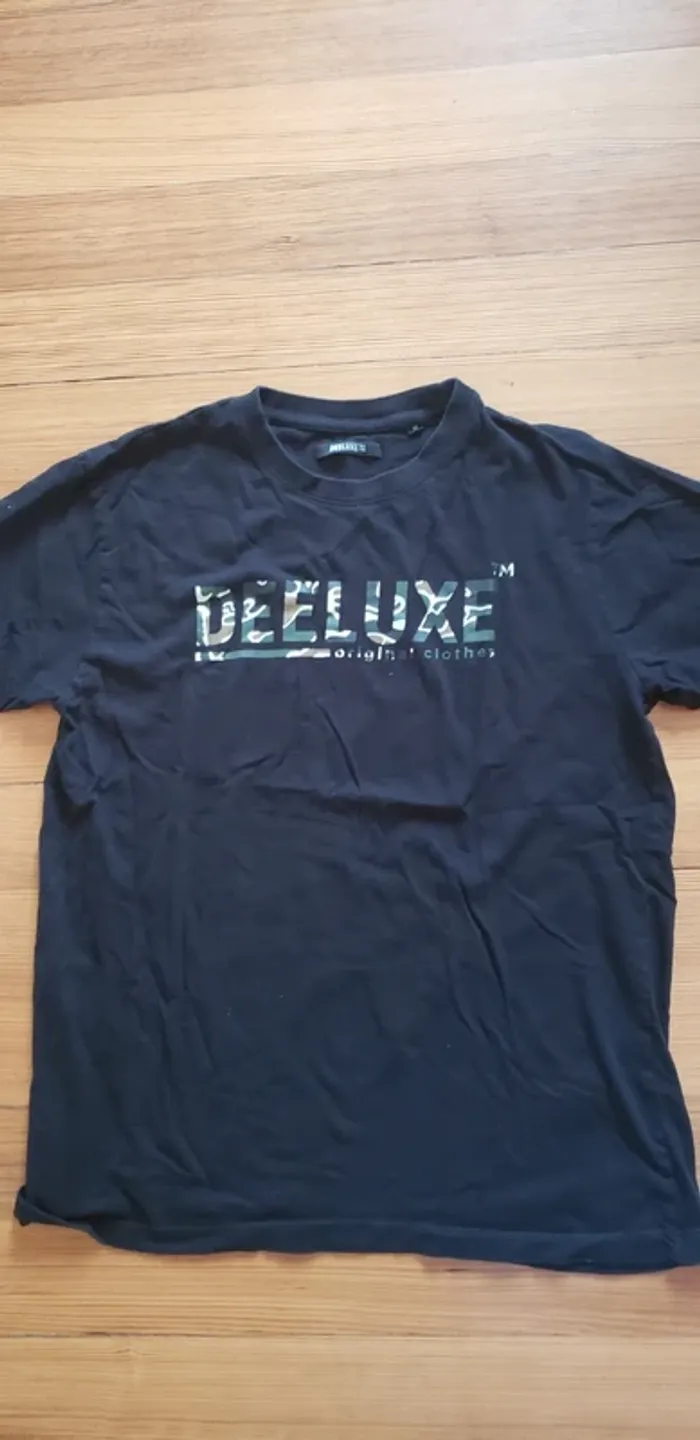 T-shirt homme deeluxe camouflé camouflage noir - photo numéro 3