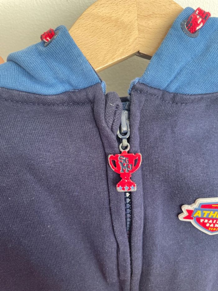 Gilet zippé à capuche garçon Sergent Major 3 ans. Bleu marine - photo numéro 4