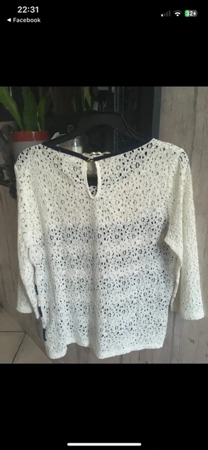Superbe blouse en dentelle en 40 de chez La Redoute excellent état - photo numéro 6