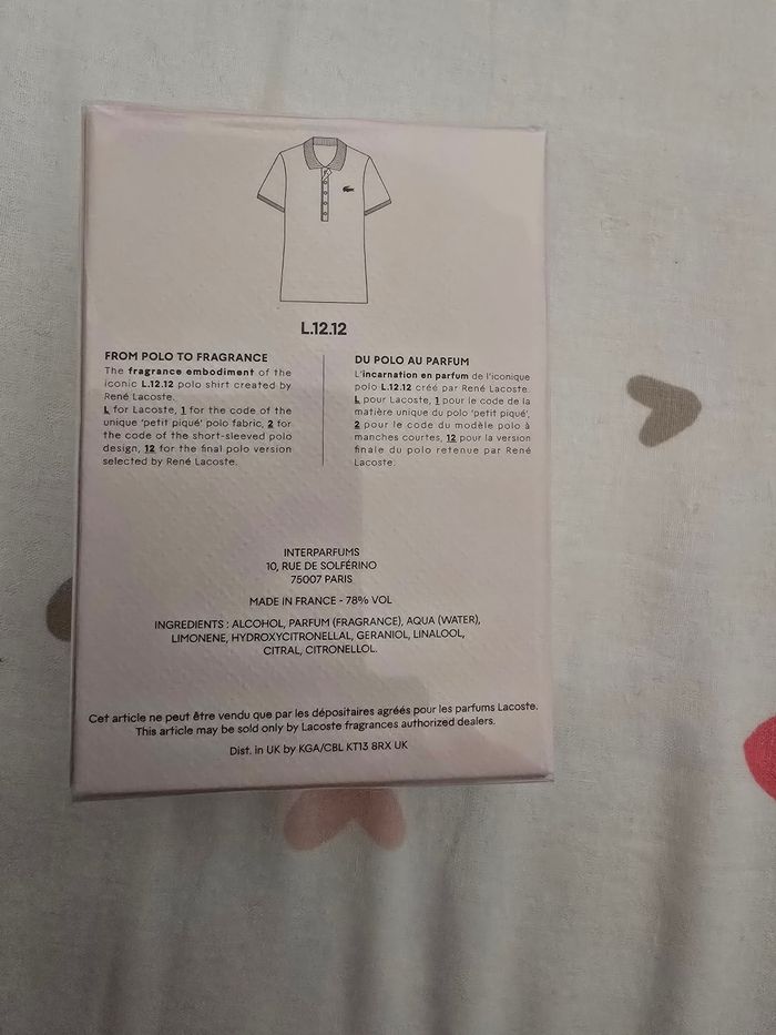 Parfum lacoste L12.12 - photo numéro 3
