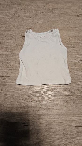 Débardeur simple blanc, Palomino, 4 ans, nickel