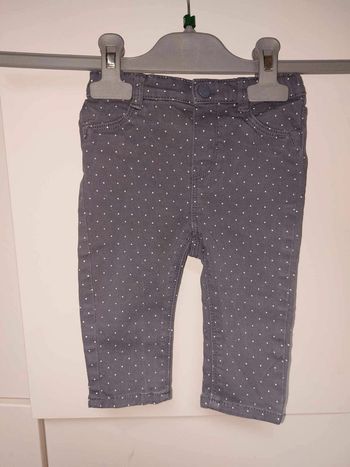 jean bleu marine a pois