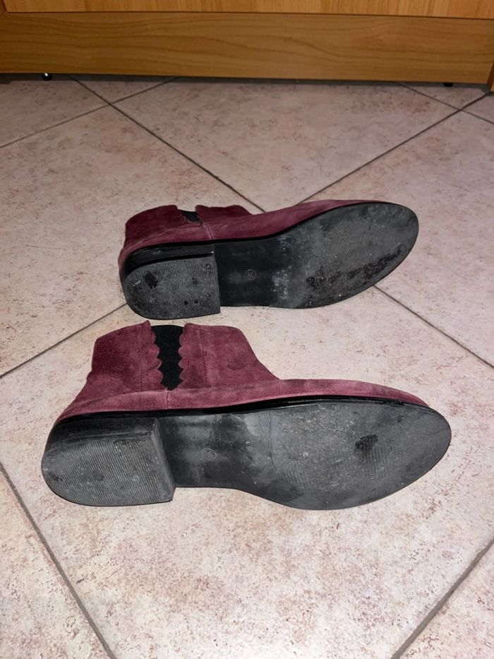 Bottines en daim mauves Naf Naf 38 - photo numéro 6