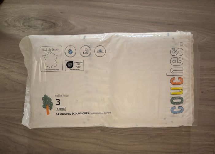 Couches taille 3 la marque en moins