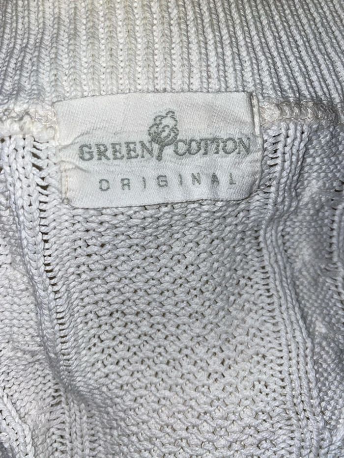 Superbe Pull Roulé Torsadé Blanc Taille M - photo numéro 10