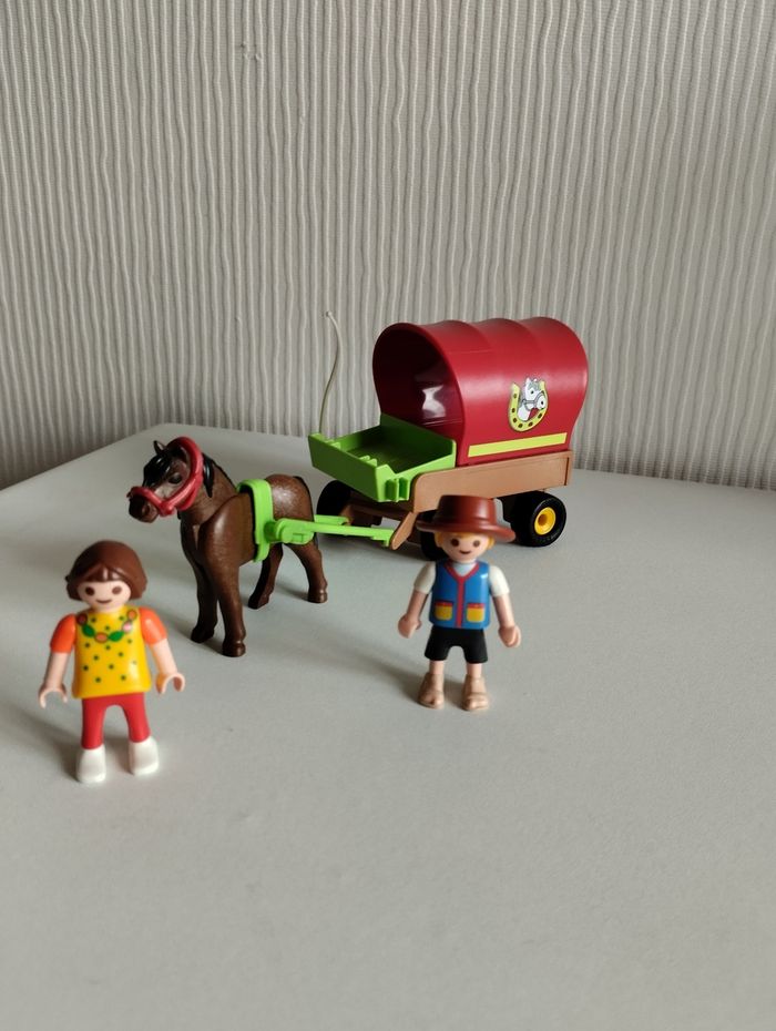 Carriole tirée par un cheval et enfants - Playmobil 5228 - photo numéro 4