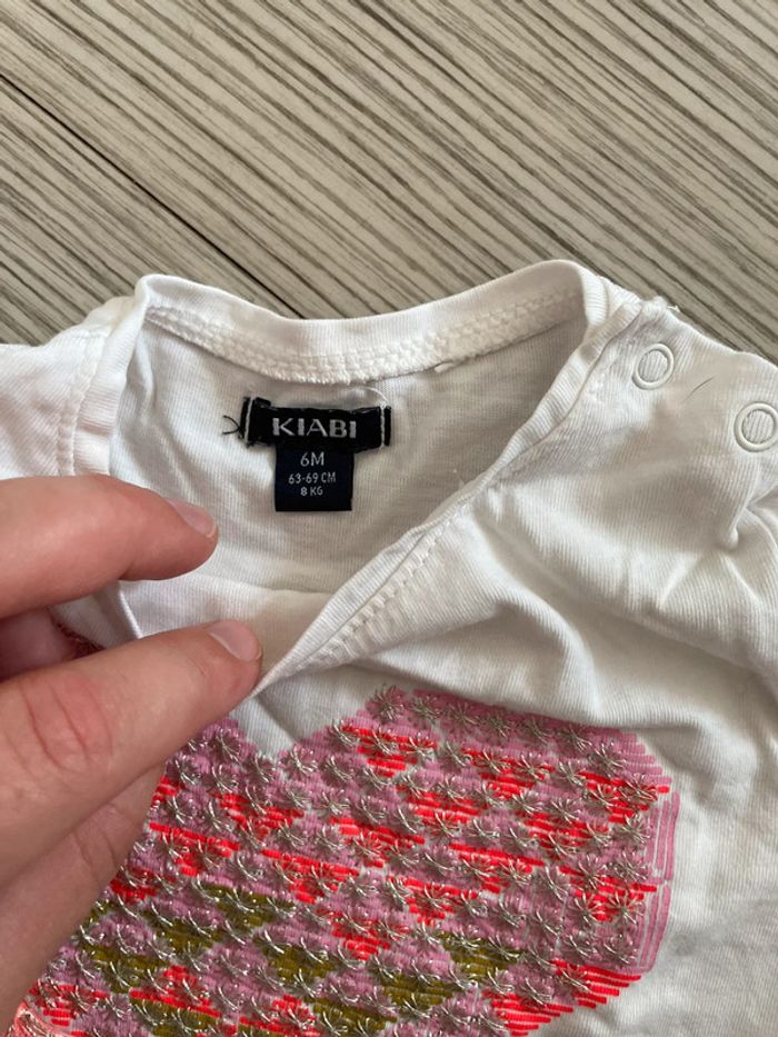 T shirt manche longue Kiabi 6 mois - photo numéro 2