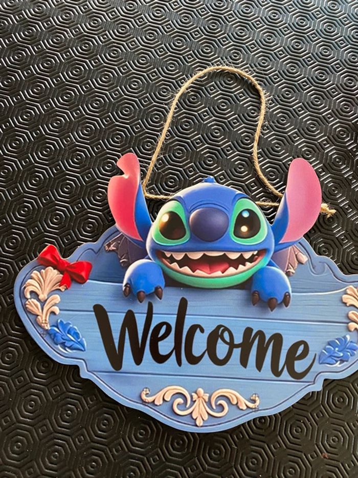 Plaque disney porte-clefs stitch affiche tableau crochet