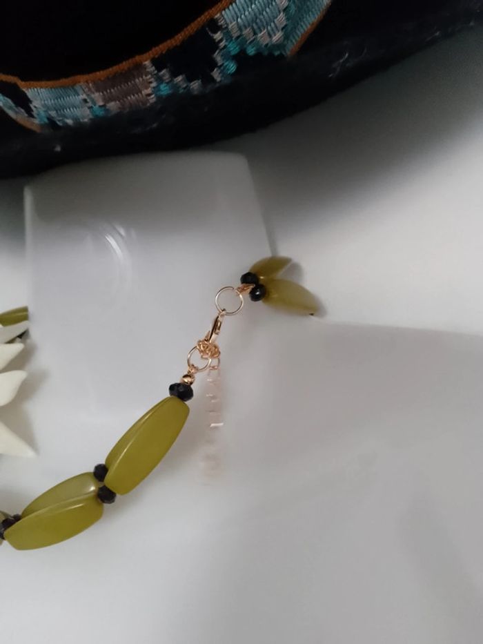 Collier Tour du cou bohème fleur de tiaré pacifique - photo numéro 2