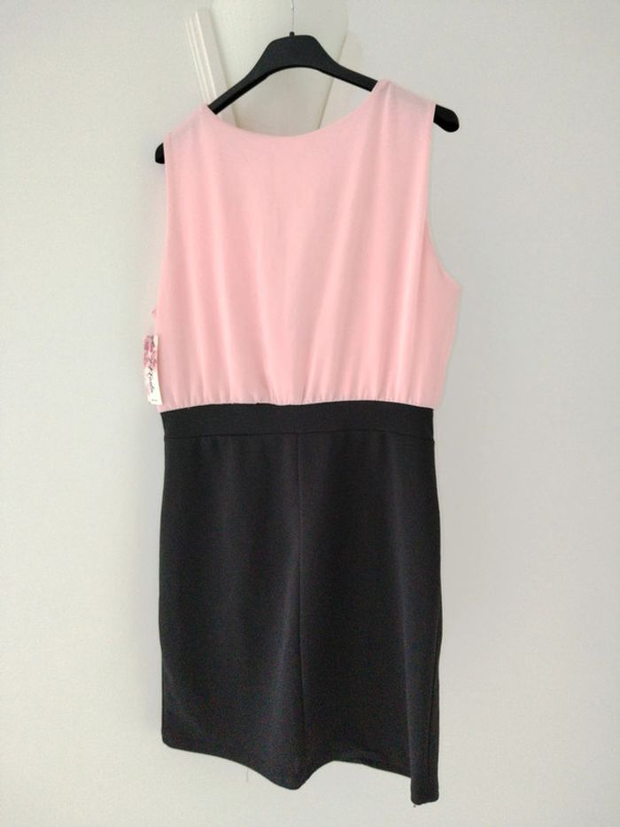 Robe de soirée femme rose et noir - photo numéro 4