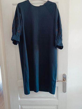 Robe H&M Bleu marine brodé Taille XL