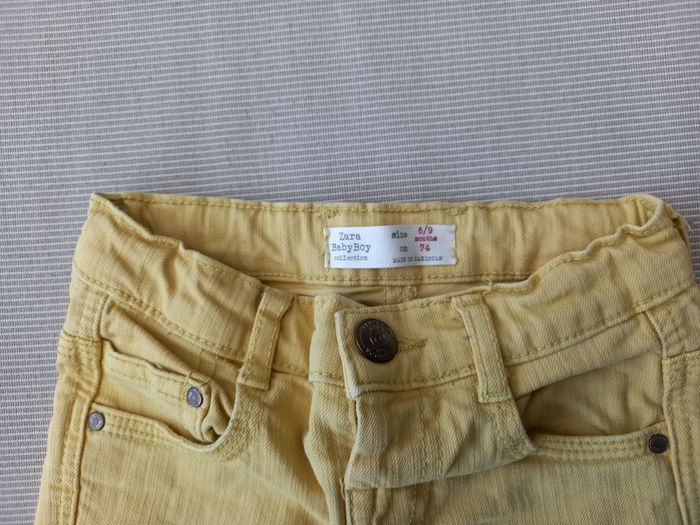 Pantalon jaune garçon Zara 6/9m 74cm - photo numéro 3