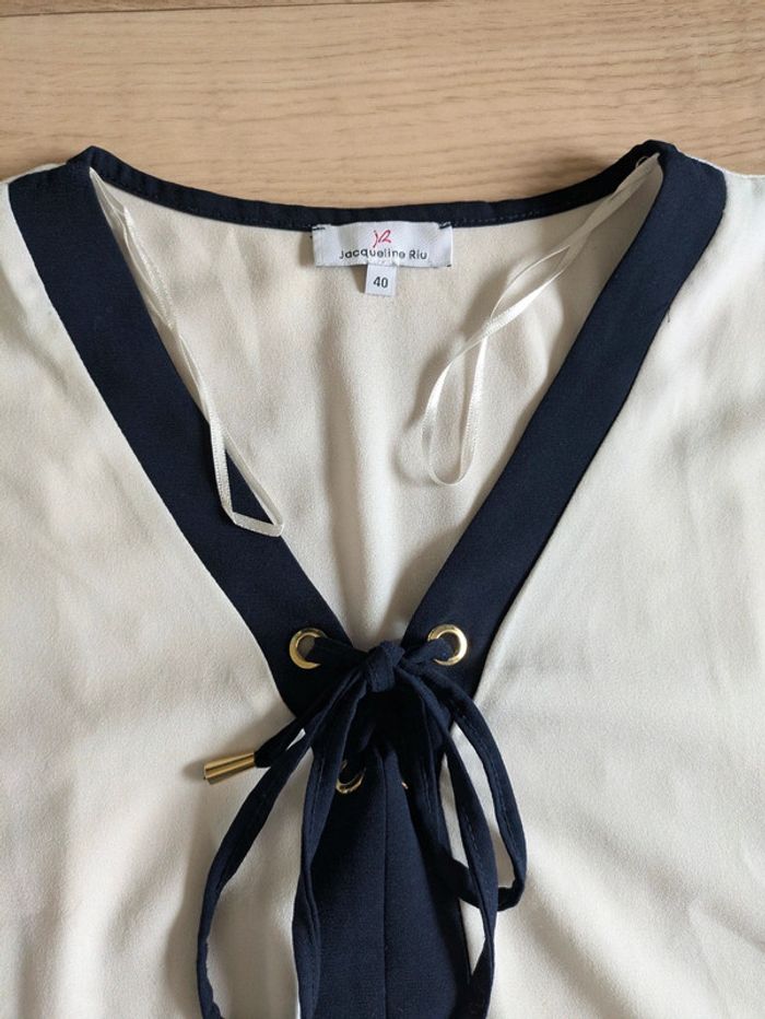 Blouse blanche et Marine Jacqueline RIU 40 - photo numéro 7