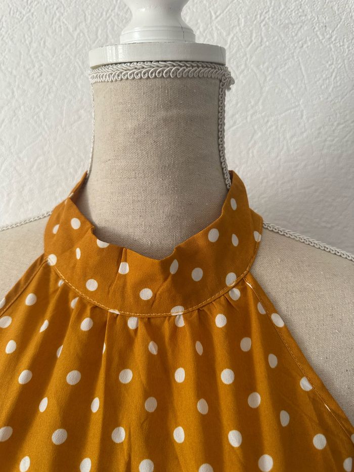 Robe jaune à pois T.34 Shein - photo numéro 3