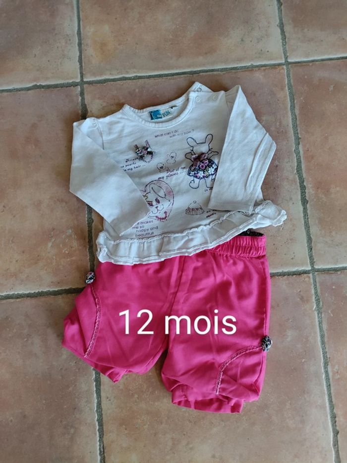 Ensemble t-shirt pantalon 12 mois